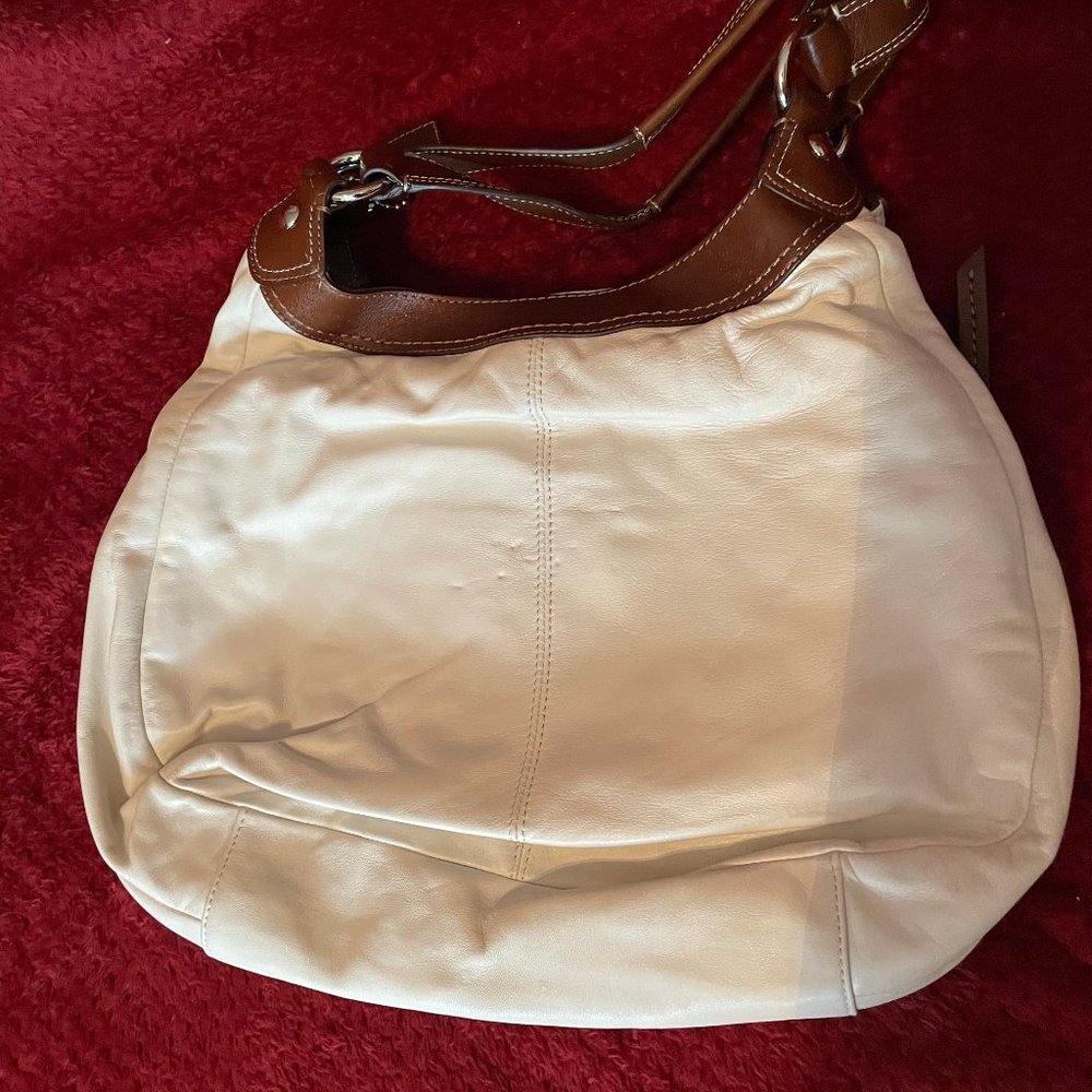 Authentic White "Coach" Purse - Picture 2 of 6